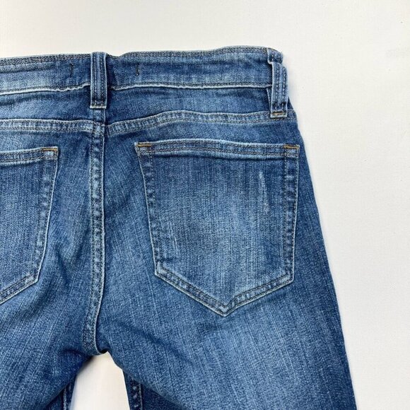 Daytrip Womens Skinny Jeans Blue Distressed Stone Wash Low Rise Denim 26R - Picture 8 of 11